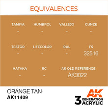 Load image into Gallery viewer, AK Interactive AK11409 Acrylic 3G Figure Orange Tan 17ml