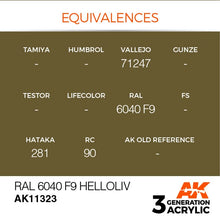 Load image into Gallery viewer, AK Interactive AK11323 Acrylic 3G AFV RAL 6040 F9 Helloliv) 17ml