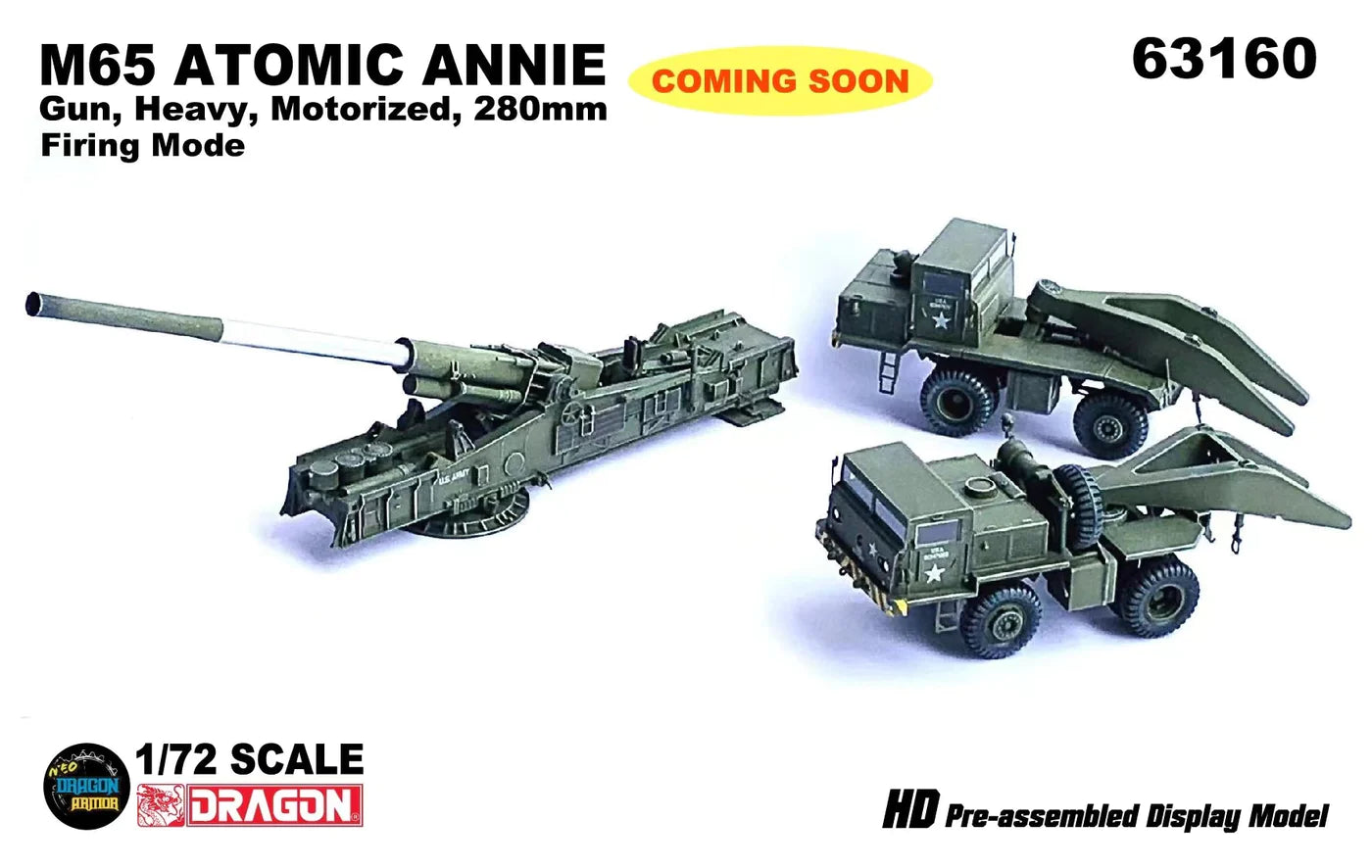 Dragon Armor 1/72 US M65 280mm Atomic Annie Firing Mode 63160