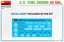 Load image into Gallery viewer, MiniArt 1/48 US 55 Gal. Fuel Drums WWII 49001