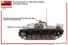 Load image into Gallery viewer, MiniArt 1/72 German StuG III Ausf. G Feb 1943 Prod. With Winter Tracks 72103