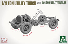 Load image into Gallery viewer, Takom 1/16 US 1/4 Ton 4x4 G503 MB Utility Truck w/ 1/4 Ton Trailer 1026' COMING SOON!