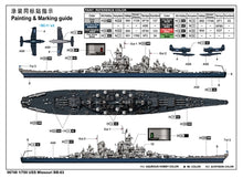 Load image into Gallery viewer, Trumpeter 1/700 US Battleship USS MIssouri BB-63 1945 06748