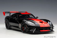 Load image into Gallery viewer, AUTOart 1/18 Dodge Viper 1:28 Edition ACR 2017 (Black w/ Red Stripes) 71732