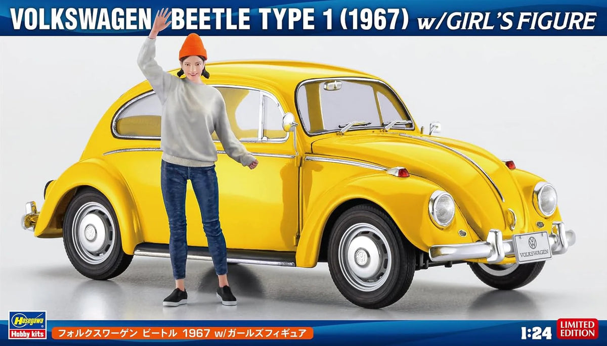 Hasegawa 1/24 Volkswagen VW Type 1 Beetle 1967 w/ Girl's Figure SP620 –  Burbank's House of Hobbies