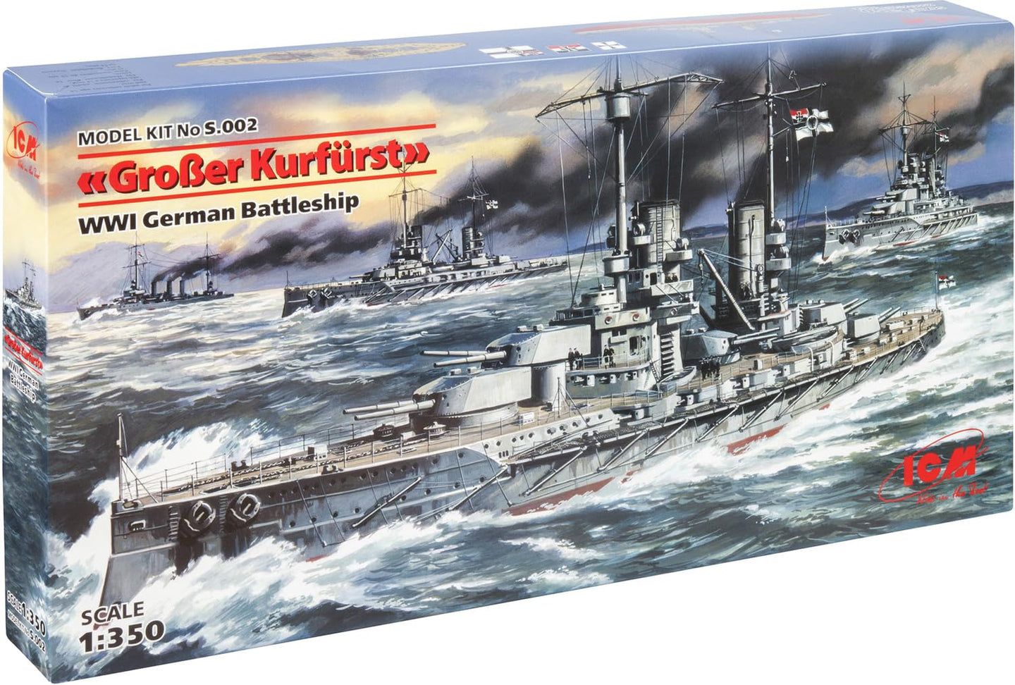 ICM 1/350 German Battleship GroBer Kurfurst, WWI  S.002