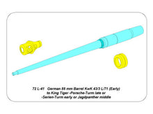 Load image into Gallery viewer, Aber 1/72 German 88 mm Barrel KwK 43/3 L/71 (Early) 72 L-41'