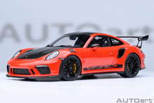 Load image into Gallery viewer, AUTOart 1/18 Porsche 911 (991.2) GT3 Weissach Package Lava Orange 78177