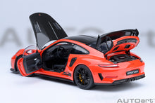 Load image into Gallery viewer, AUTOart 1/18 Porsche 911 (991.2) GT3 Weissach Package Lava Orange 78177