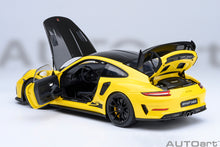 Load image into Gallery viewer, AUTOart 1/18 Porsche 911 (991.2) GT3 Weissach Package Racing Yellow 78178