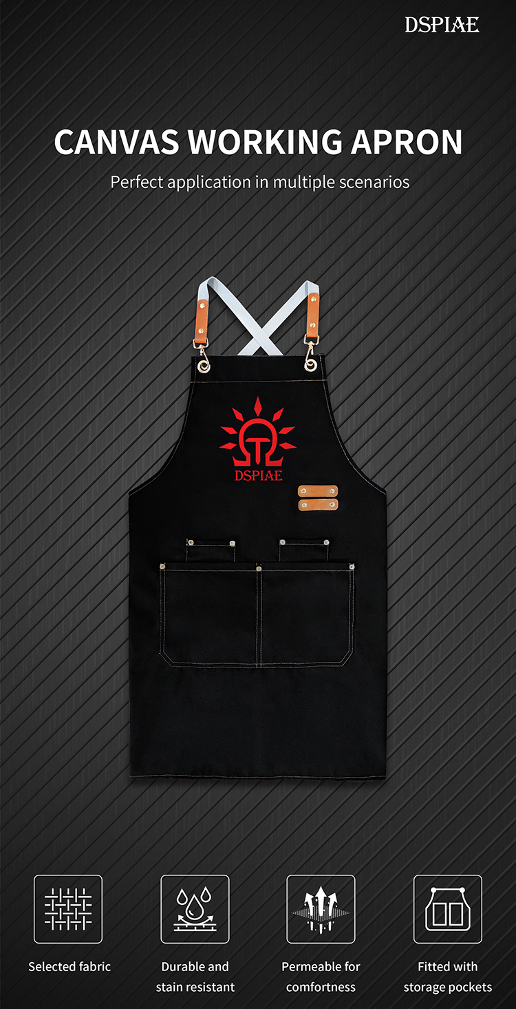 Dspiae CAN-01 Canvas Working Apron