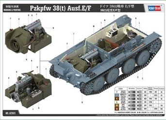 HobbyBoss 1/16 German Panzer Kpfw.38(t) Ausf.E/F w/ Interior 82603 ...