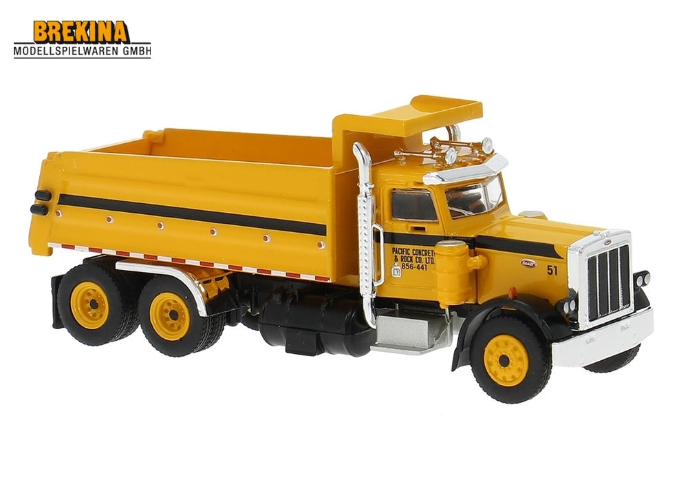 Brekina 1/87 HO Peterbilt 359 Dump Truck Pacific Concrete 86295