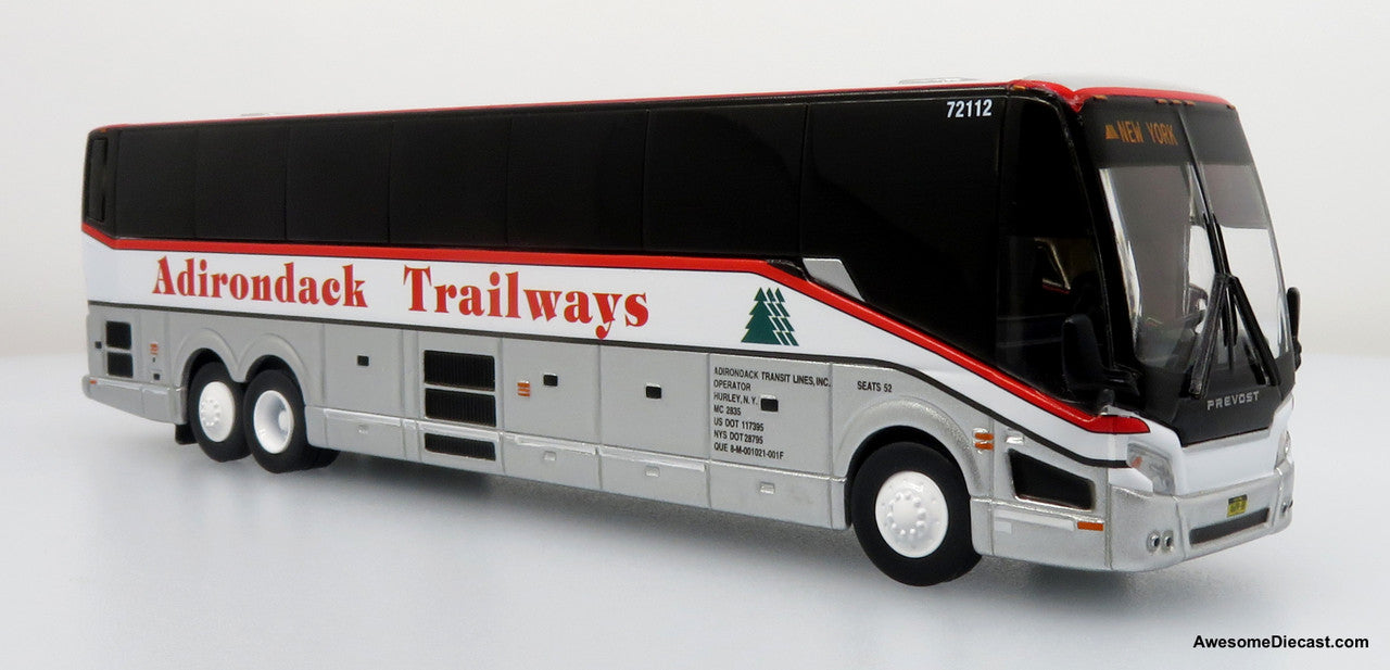 Iconic Replicas 1/87 Prevost H3-45 Coach: Adirondack Trailways 87-0419