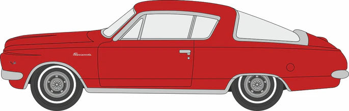 Oxford 1/87 HO 87PB65002 Plymouth Barracuda 1965 Medium Red COMING SOON