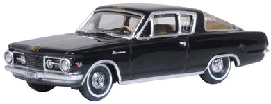 Oxford 1/87 HO 87PB65004 Plymouth Barracuda 1965 Black / Gold COMING SOON