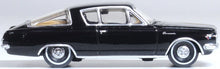 Load image into Gallery viewer, Oxford 1/87 HO 87PB65004 Plymouth Barracuda 1965 Black / Gold COMING SOON