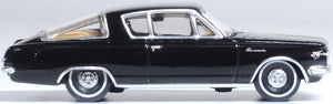 Oxford 1/87 HO 87PB65004 Plymouth Barracuda 1965 Black / Gold COMING SOON