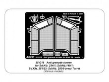 Load image into Gallery viewer, Aber 1/35 German Anti grenade screen for KwK 38 Lavete G19