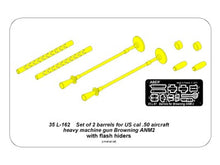 Load image into Gallery viewer, Aber 1/35 US 0.50 Cal Aircraft ANM2 Browning MG w/ Flash Hiders (2) 35 L-162'