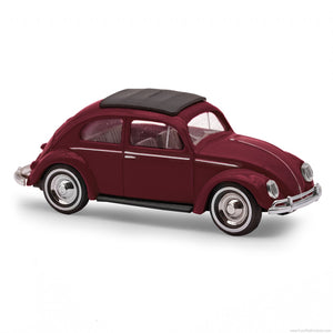 Busch 1/87 HO Volkswagen Beetle 1955 Oval Window (Wine Red) 52991
