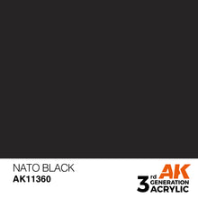 Load image into Gallery viewer, AK Interactive AK11360 Acrylic 3G AFV NATO Black 17ml