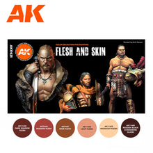 Load image into Gallery viewer, AK Interactive AK11621 3rd Gen Acrylic Flesh and Skin (6 x 18ml)