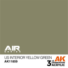 Load image into Gallery viewer, AK Interactive AK11859 Acrylic 3G Air US Interior Yellow Green 17ml