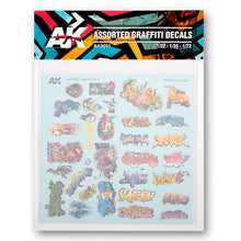 Load image into Gallery viewer, AK Interactive AK9091 1/32 1/35 1/72 Assorted Graffiti Decals