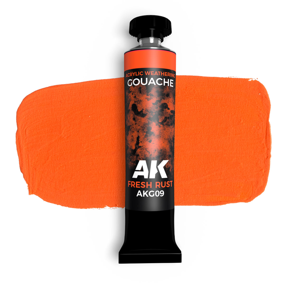 AK Interactive AKG09 Gouache Weathering Effects Fresh Rust 20ml Tube