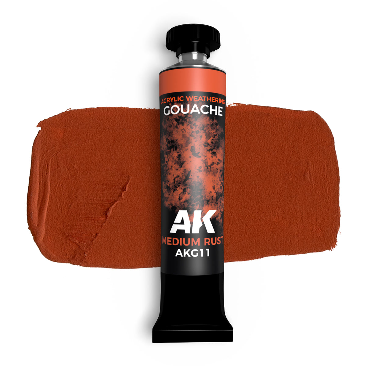 AK Interactive AKG11 Gouache Weathering Effects Medium Rust 20ml Tube