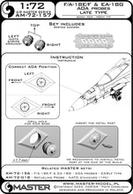 Load image into Gallery viewer, Master 1/72 US F/A-18E/F and EA-18G AOA Probes Late Type AM-72-157