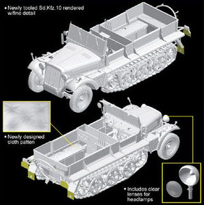 Dragon 1/35 German Sd.Kfz.10 Ausf.B 1942 Produciton 6731