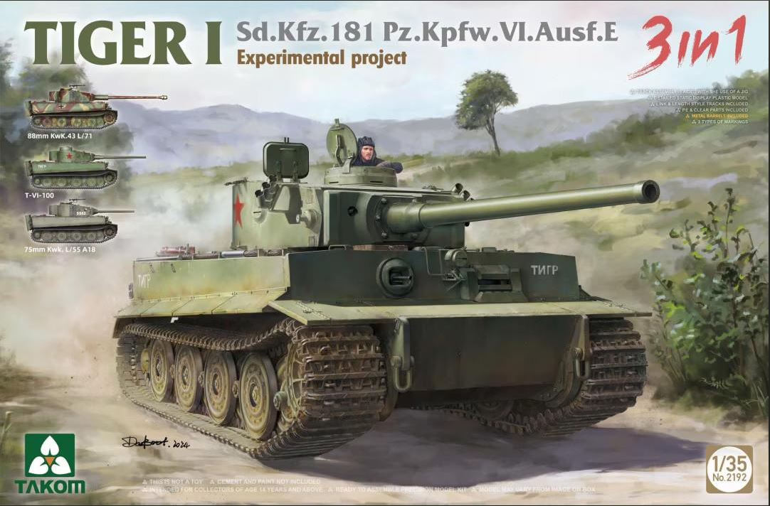 Takom 1/35 German Tiger I Sd.Kfz.181 Pz.Kpfw.VI Ausf.E