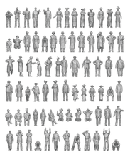 Load image into Gallery viewer, Ion Models 1/400 20th Cen. Civil Ship Passengers and Crew (85) CV400-001