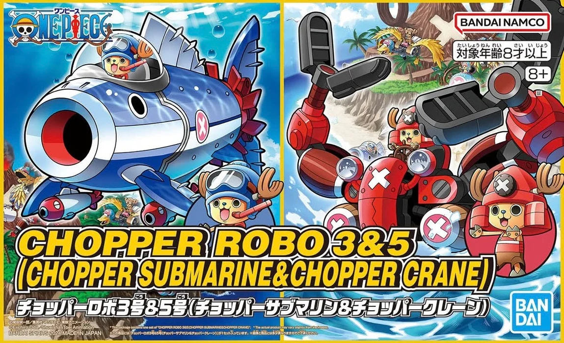 Bandai One Piece Chopper Robo 3 & 5 Chopper Submarine & Chopper Crane 5067444