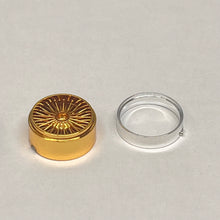 Load image into Gallery viewer, Pegasus 1/24 Rim &amp; Tire Set 1320 "DZ's" Style Gold Back-Chrome Ring Rims (4)