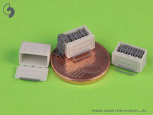 Load image into Gallery viewer, Master 1/35 US M2 0.50 cal MG Ammo Cans OPEN (6) GM-35-067'