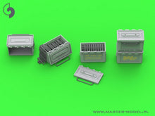 Load image into Gallery viewer, Master 1/35 US M2 0.50 cal MG Ammo Cans OPEN (6) GM-35-067'