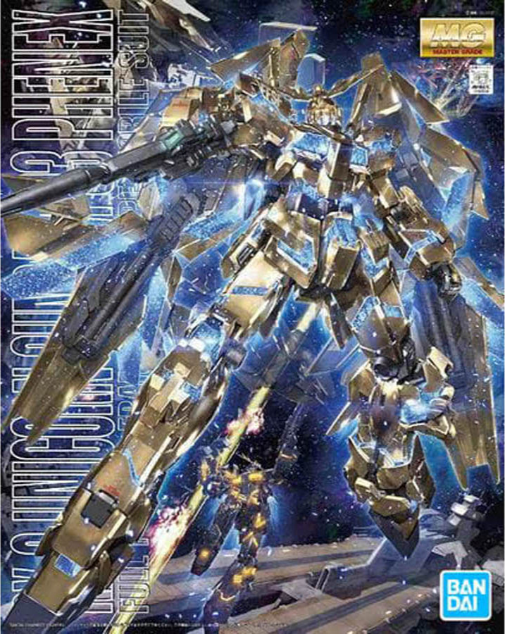 Bandai 1/100 MG RX-0 Unicorn Gundam 03 Phenex Gold Plated Full
