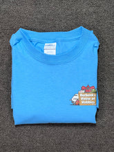 Load image into Gallery viewer, Burbank's House of Hobbies "Light Blue w/ Logo" T-Shirt
