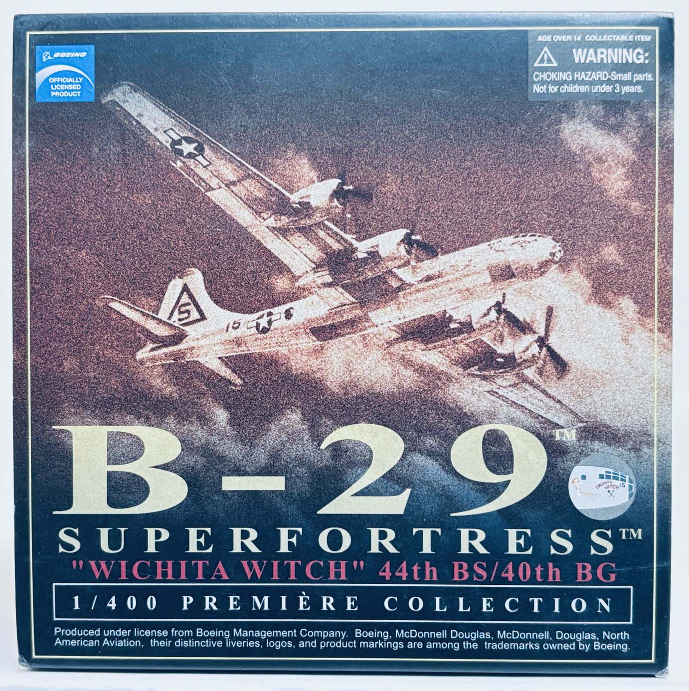 【未使用品】DRAGON WINGS　B-29 BOCKSCAR　プラモデル　1/144スケール　原爆投下専用機　爆撃機　アメリカ陸軍　軍用機 Dragon Models 51002 - B-29 Superfortress Display Model, USAAF