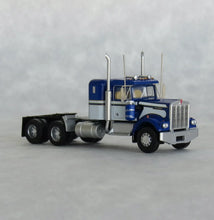 Load image into Gallery viewer, Trainworx N Scale Kenworth W900 36" Sleeper Tractor Seminole Blue / White 49034