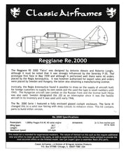 Load image into Gallery viewer, Classic Airframes 1/48 Italian Reggiane Re.2000 #419 OUT OF BOX