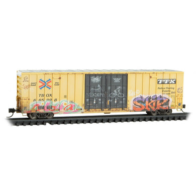 Micro-Trains MTL N TTX 60' Box Car Weathered / Graffiti  123 44 015