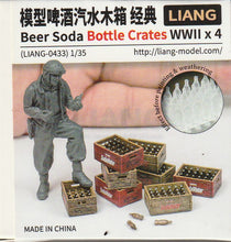 Load image into Gallery viewer, Liang Model Beer/Soda Bottle Crates WWII (4) Liang-0433