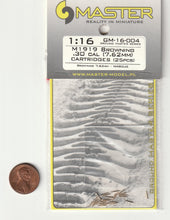 Load image into Gallery viewer, Master 1/16 US Browning 0.30 cal (7.62mm) Cartridges (25pcs) GM-16-004
