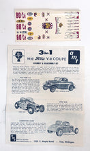 Load image into Gallery viewer, AMT 1/25 1932 Ford V-8 Coupe "The Duece" Customizing Kit 3 in 1  Vintage 2232C