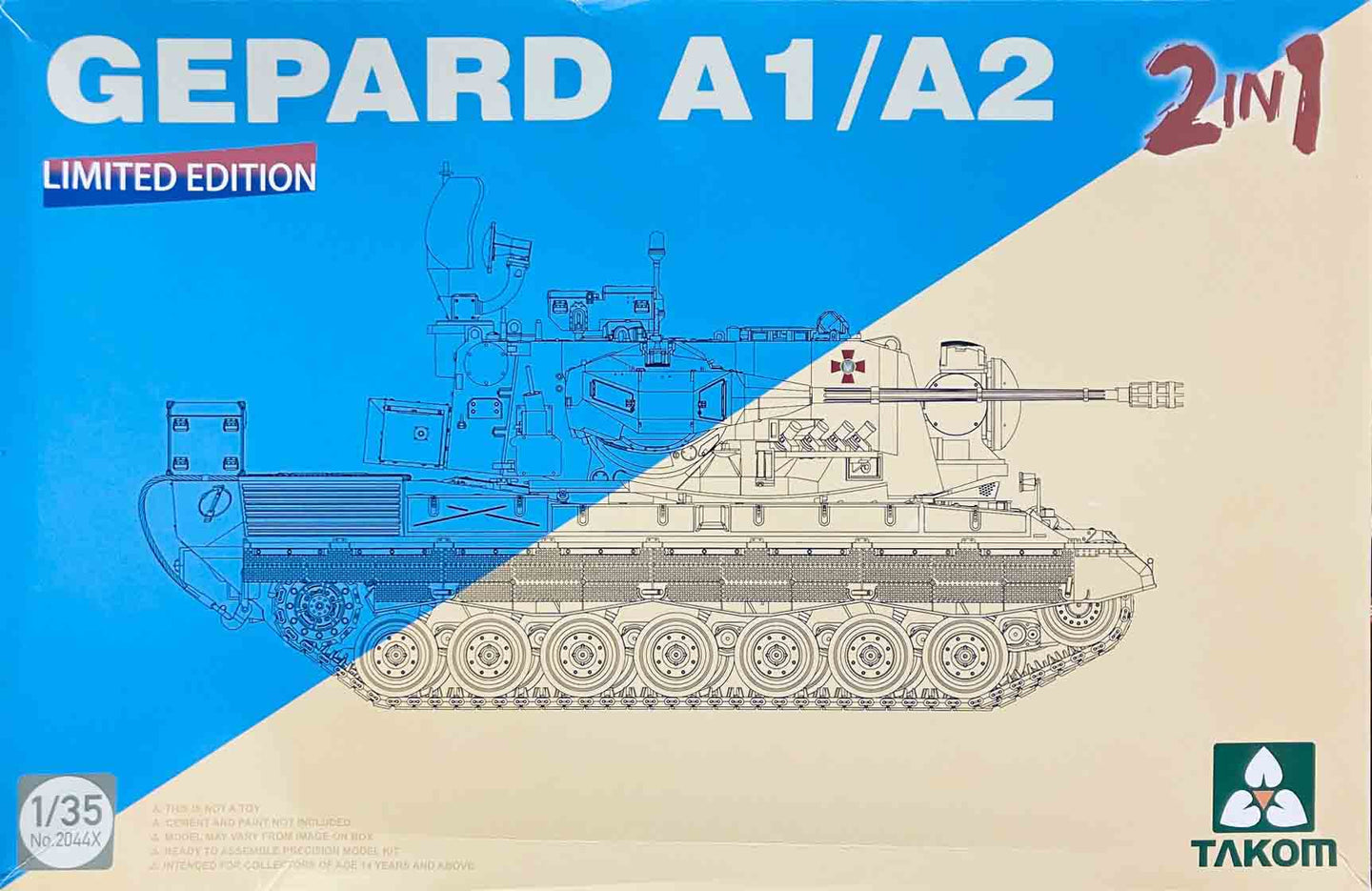 Takom 1/35 German Gepard A1/A2 SPAAG 2in1 Special Edition 2044X