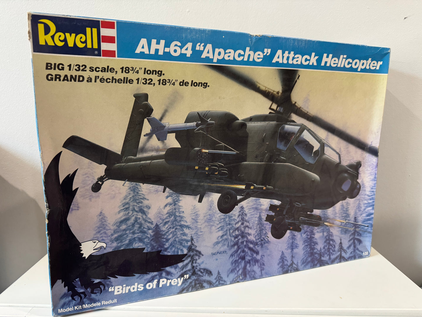Revell AH-64 Apache 1/32 プラモデル Revell 1/32 AH-64 Apache Attack Helicopter RMX4575C OPEN BOX